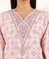 Unstitched Women's Embroidered Lawn Pink Shirt Trousers